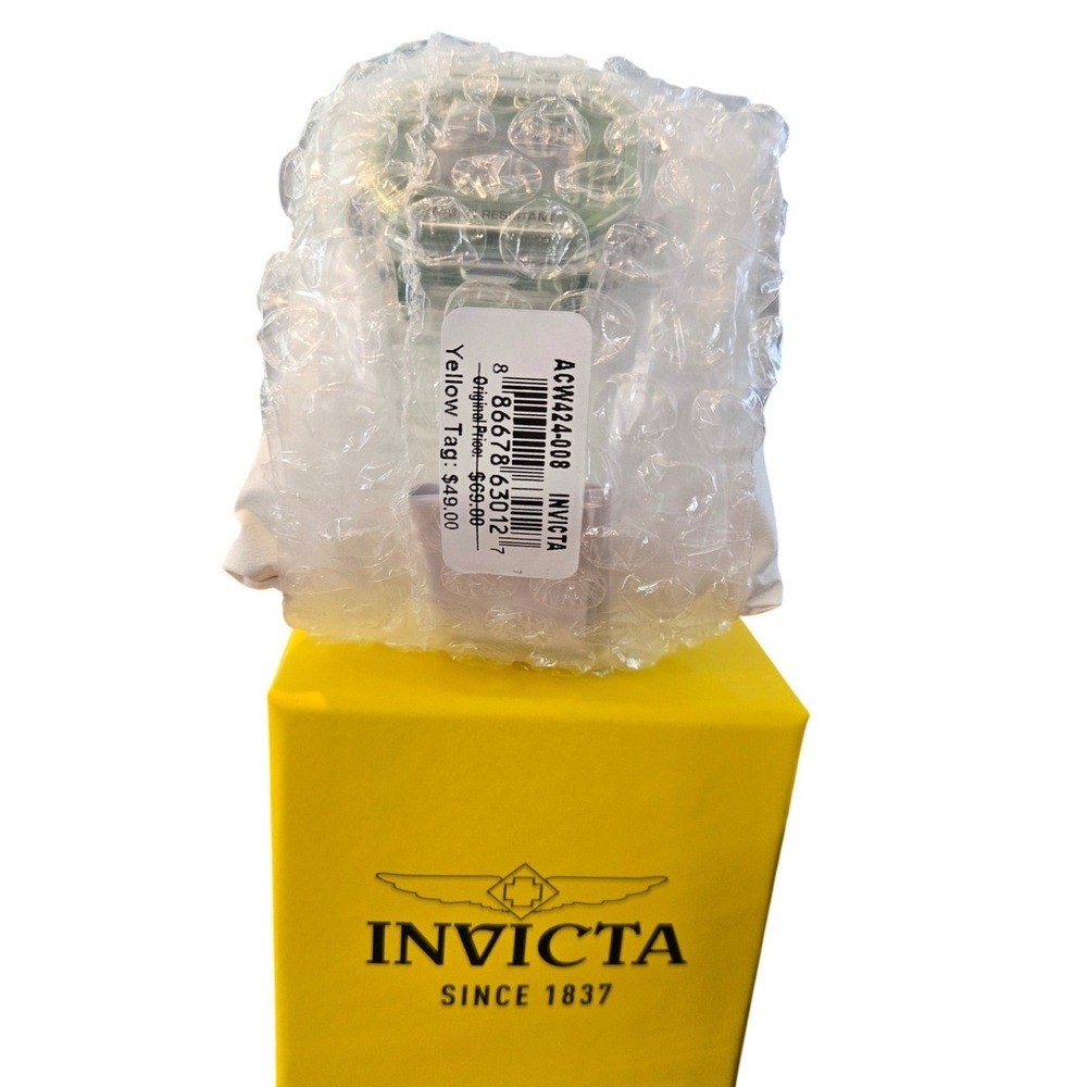 Activa by Invicta Digital Watch ACW424-008 Clear Green Resin Sport 30M New - Picture 6 of 7